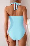 Halter Tummy Control One-Piece Swimsuit - Swimwear from Cindelily