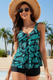 Tropical Print Tankini Top and Short Set Pattern 3 - Swimwear from Cindelily