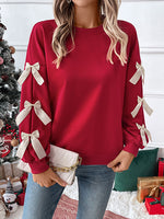 Bow Detail Crew Neck Sweatshirt