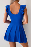 Flutter Sleeve Side Tie Swimdress - Swimwear from Cindelily