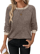 Two-tone Textured Crew Neck Tunic