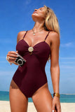 Shell-Accent Cutout One-Piece Swimsuit - Swimwear from Cindelily