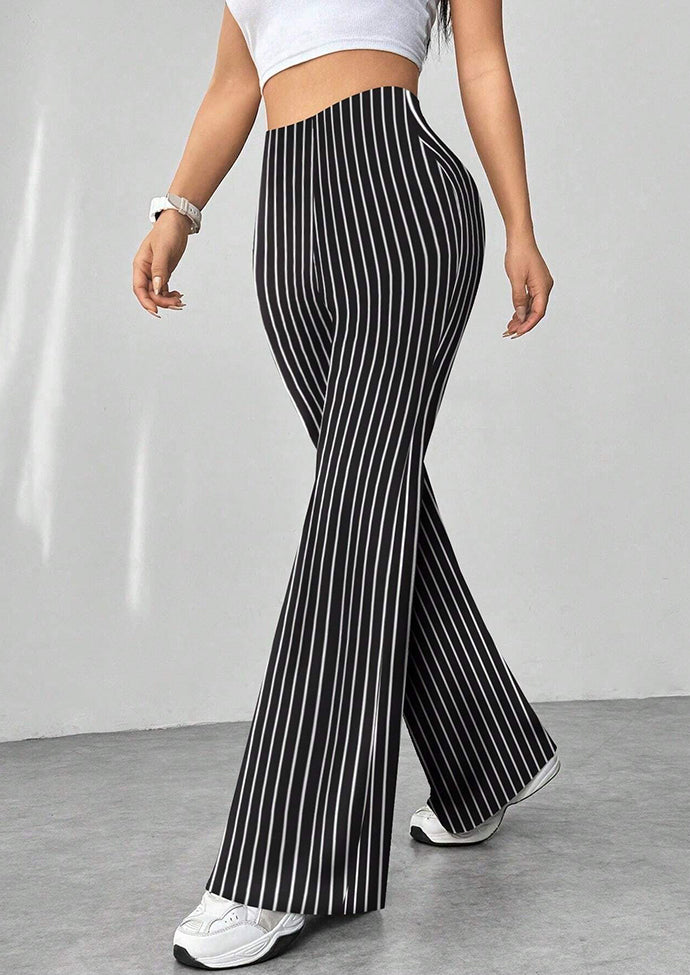 High Waist Slim Fit Flared Pants
