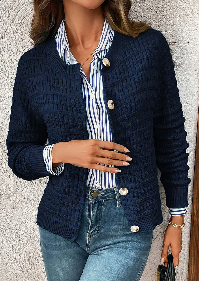 Button Down Knitted Casual Cardigan