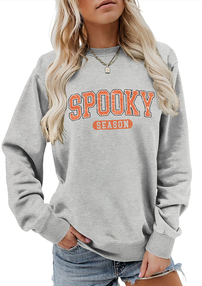 Spooky Season Graphic Crew Neck Sweatshirt