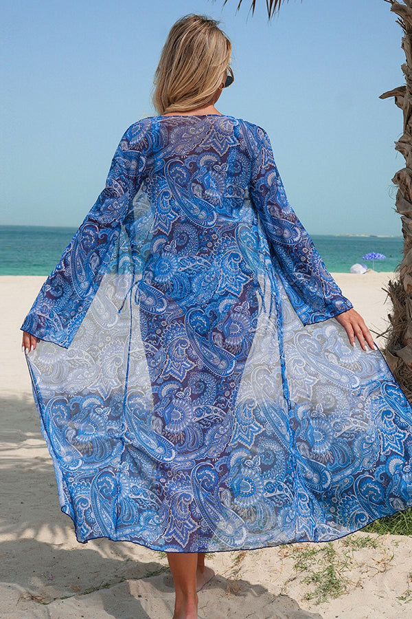 Boho Paisley Print 3-Piece Swim Set - Swimwear from Cindelily