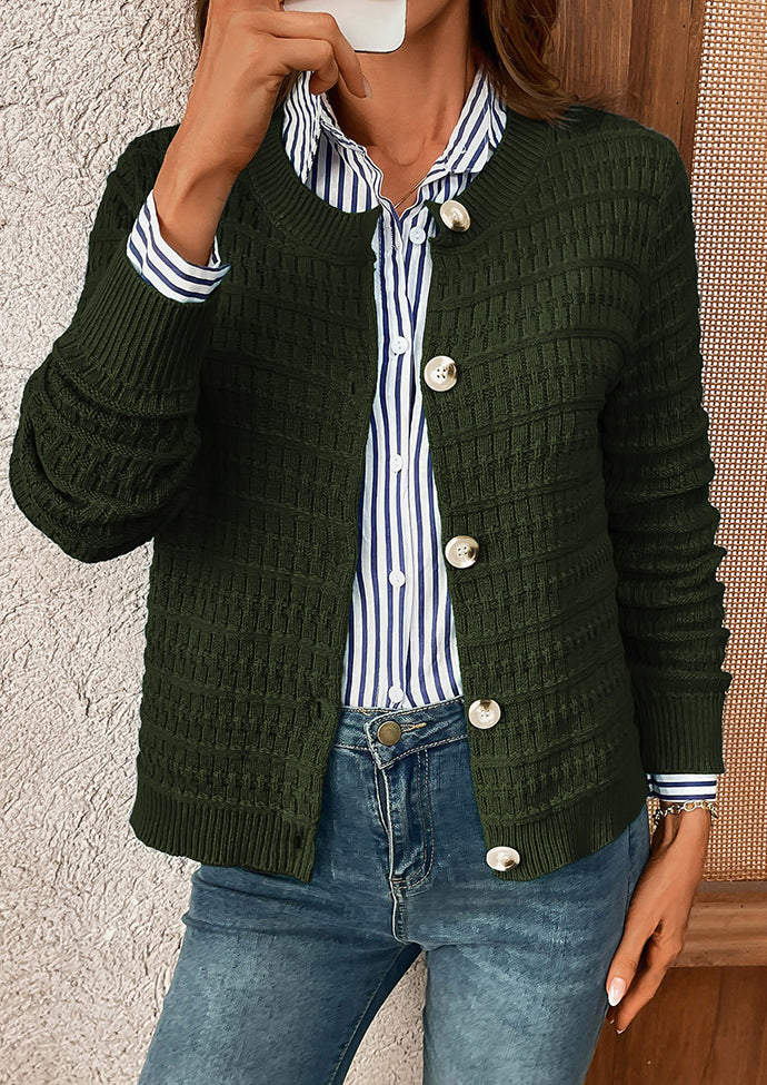 Button Down Knitted Casual Cardigan