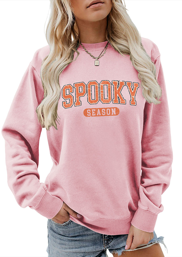Spooky Season Graphic Crew Neck Sweatshirt