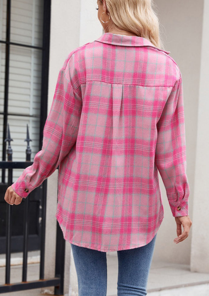 Retro Plaid Button Up Casual Shirt