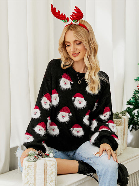 Christmas Santa Jacquard knitted sweater