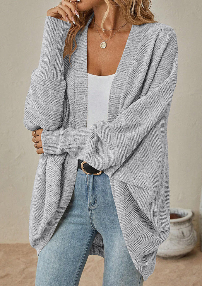 Bat Sleeve Knitted Casual Cardigan