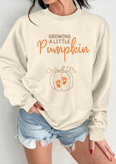 Growing A Little Pumpkin Print Sweatshirt