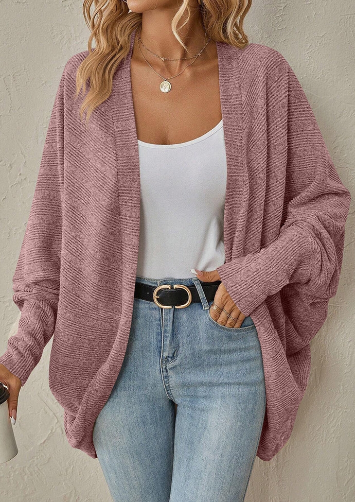 Bat Sleeve Knitted Casual Cardigan