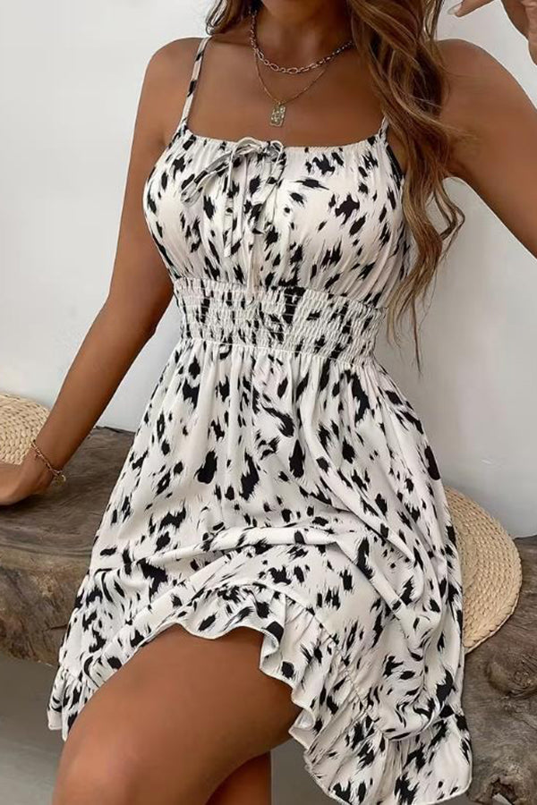 Pink Daisy Print Smocked Cami Dress - Dresses from Cindelily