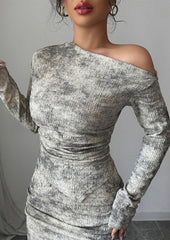 Tie Dye Off The Shoulder Two Piece Dress