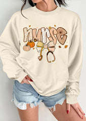 Nurse Bow Pumpkin Graphic Sweatshirt