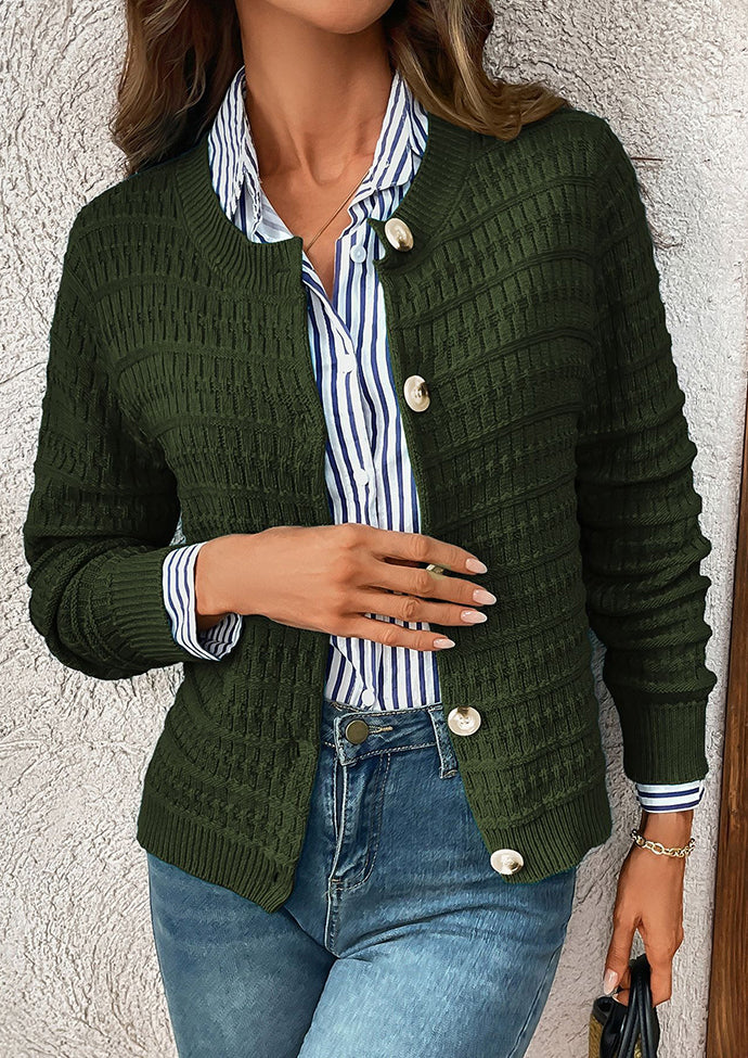 Button Down Knitted Casual Cardigan