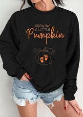 Growing A Little Pumpkin Print Sweatshirt