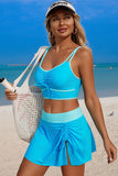 Ruched Sporty 2-Piece Swimsuits - Swimwear from Cindelily