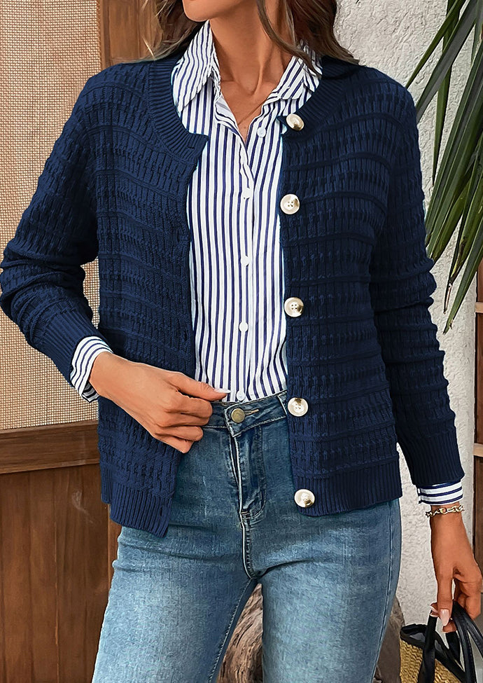 Button Down Knitted Casual Cardigan