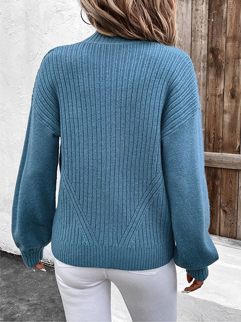 Zip Up Knitted Sweater Cardigan