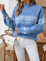 Christmas Snowflake Jacquard Knitted Sweater