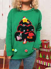 Christmas Tree Jacquard Knitted Sweater