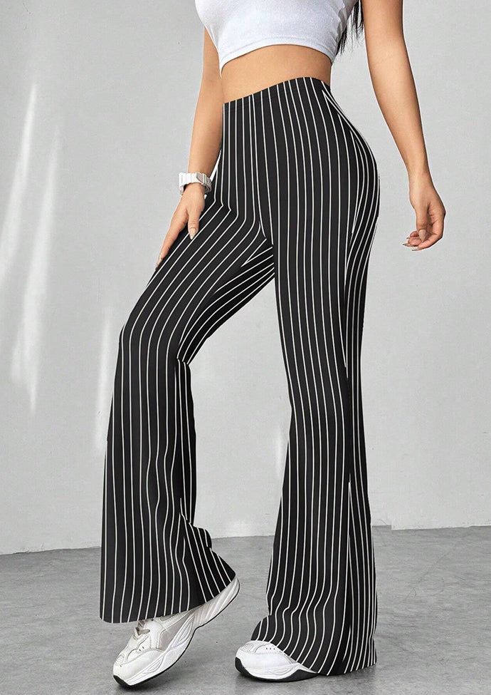 High Waist Slim Fit Flared Pants