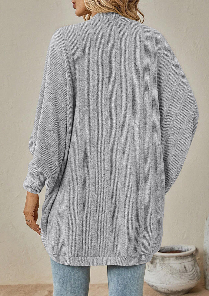 Bat Sleeve Knitted Casual Cardigan
