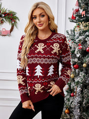 Christmas Tree Jacquard Knitted Sweater