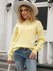 Bow Tie Detail Crew Neck Knitted Sweater