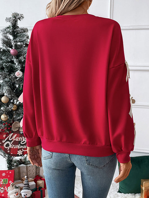 Bow Detail Crew Neck Sweatshirt