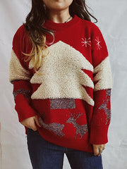 Christmas Tree Jacquard Knit Sweater