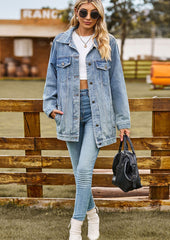 Vintage Classical Denim Jacket with Pockets