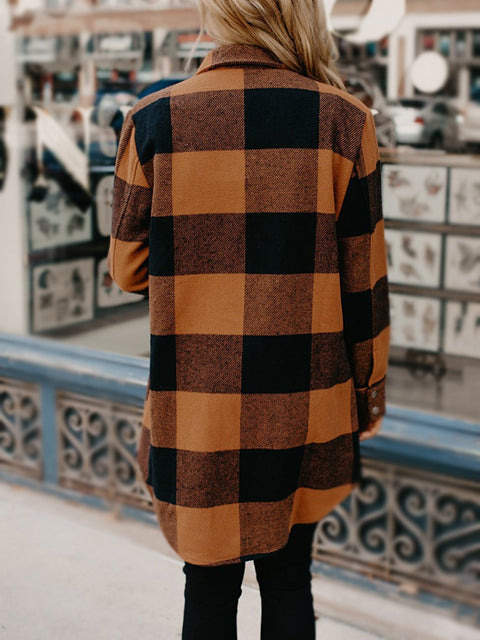 Plaid Print Button Up Casual Shirt