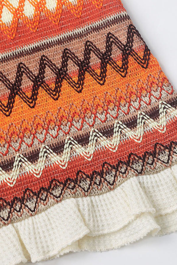 Bohemian Striped Ruched Hem Cami Dress - Dresses from Cindelily