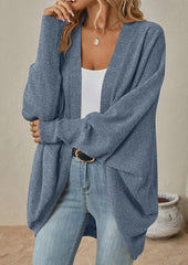 Bat Sleeve Knitted Casual Cardigan