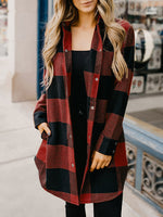 Plaid Print Button Up Casual Shirt