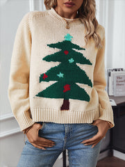 Jacquard Christmas Tree Knitted Sweater