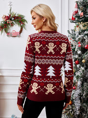 Christmas Tree Jacquard Knitted Sweater