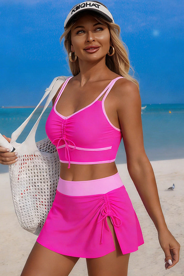 Ruched Sporty 2-Piece Swimsuits - Swimwear from Cindelily