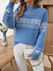 Christmas Snowflake Jacquard Knitted Sweater