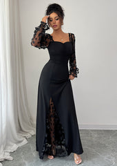 Floral Jacquard Lace Inset Maxi Dress