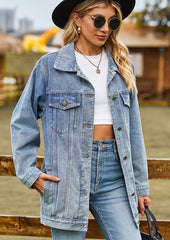 Vintage Classical Denim Jacket with Pockets