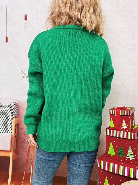 Christmas Tree Jacquard Knitted Sweater