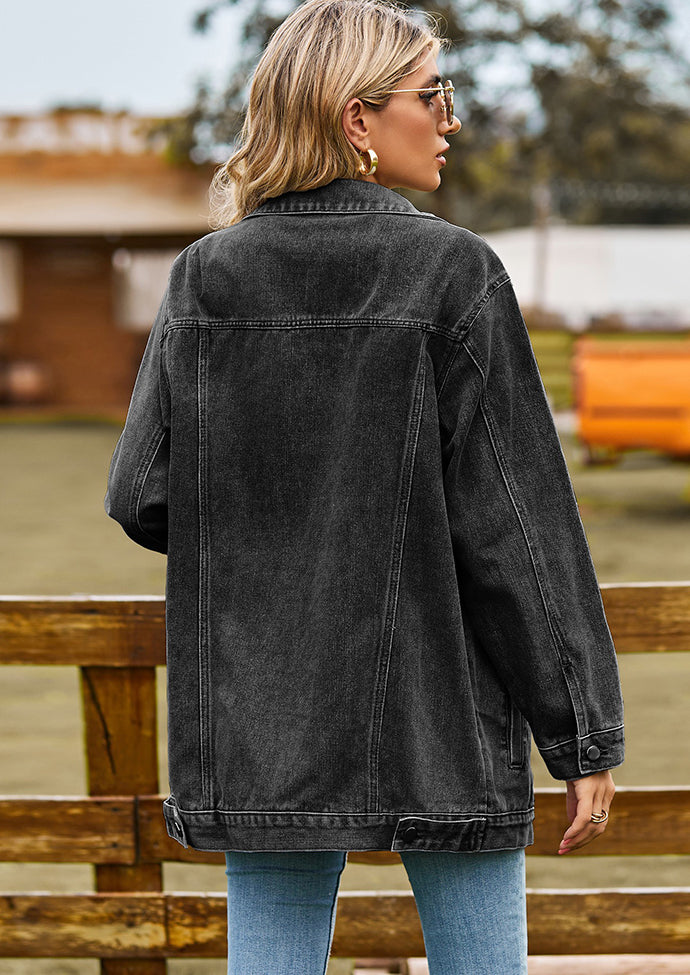 Vintage Classical Denim Jacket with Pockets