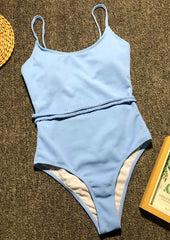 Vintage Tie Detail One Piece Swimsuit