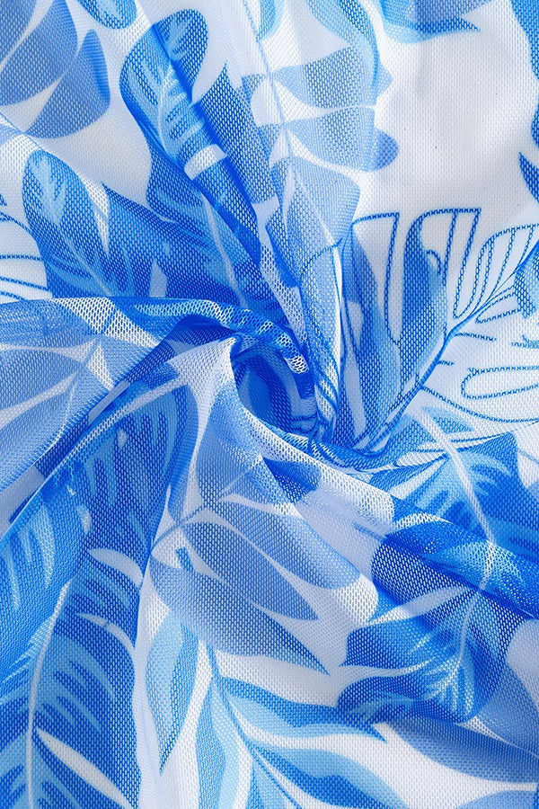 Leaf Print Bikini & Cover-Up 3-Piece Set - Swimwear from Cindelily