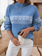 Christmas Snowflake Jacquard Knitted Sweater