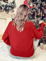 Merry Jacquard Crew Neck Knitted Sweater